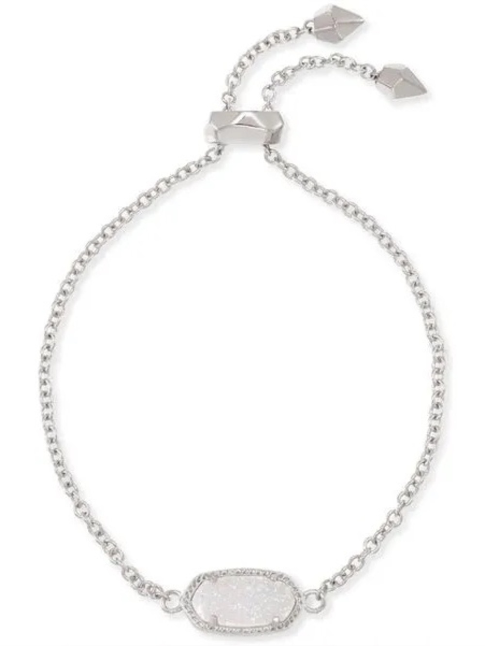 Kendra Scott Elaina Bracelet Rhodium Iridescent Drusy